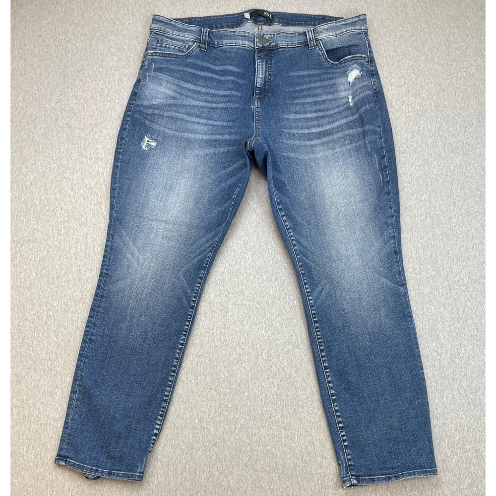 Kut From The Kloth Jeans Women 18W Blue Cotton Blend Stretch Catherine Boyfriend